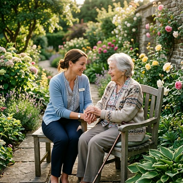 Caregiver with resident