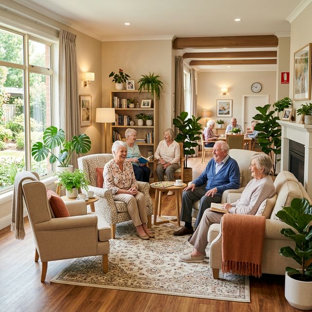 Warm care home interior